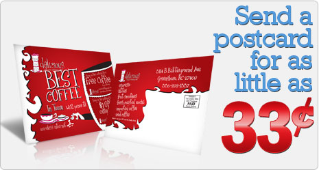 Low-cost 7x15 to 7x5 inches Tri-Fold Direct Mail Postcards Printing